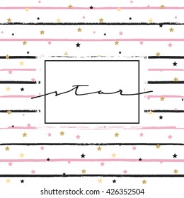 hand drawn  vector grunge lineal pattern and hand drawn text 