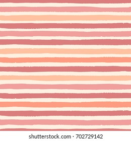 Hand drawn vector grunge stripes of warm colors seamless pattern on the beige background. Texture for 
your design.