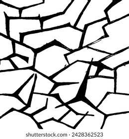 Hand drawn vector grunge style cracked texture