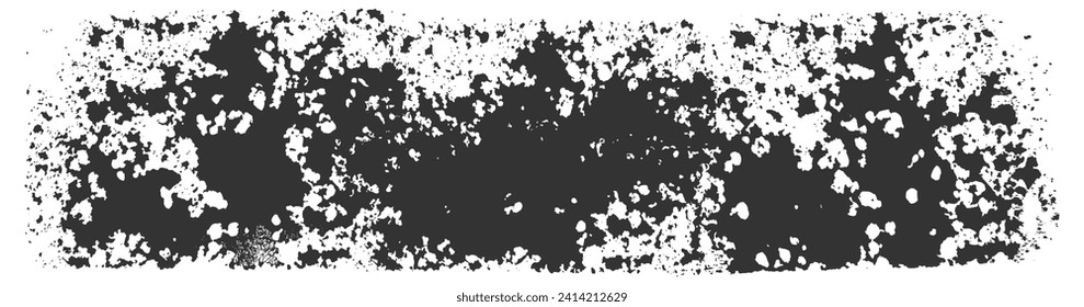 Hand drawn vector grungy spray sprinkle element. Distressed sponge stamp effect, splatter sprinkle texture. Isolated black grunge artistic overlay, stain element, transparent background grainy texture