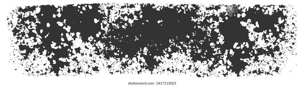 Hand drawn vector grungy spray sprinkle element. Distressed sponge stamp effect, splatter sprinkle texture. Isolated black grunge artistic overlay, stain element, transparent background grainy texture