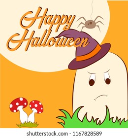 Hand drawn vector Halloween greeting card, flyer, banner, poster templates. Doodle Halloween traditional characters. Happy Halloween doodle. Vector illustration.