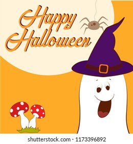 Hand drawn vector Halloween greeting card, flyer, banner, poster templates. Doodle Halloween traditional characters. Happy Halloween doodle. Vector illustration.