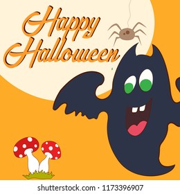 Hand drawn vector Halloween greeting card, flyer, banner, poster templates. Doodle Halloween traditional characters. Happy Halloween doodle. Vector illustration.