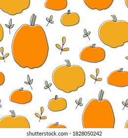 hand drawn vector halloween pattern