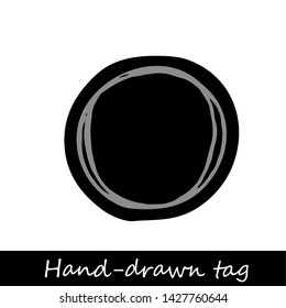 Hand drawn vector handmade, craft knitting and art labels