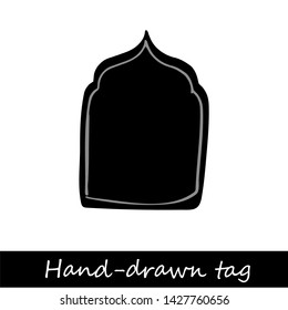 Hand drawn vector handmade, craft knitting and art labels