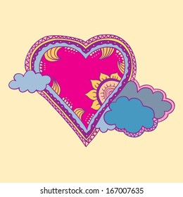 Hand drawn vector heart.