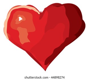Hand Drawn Vector Heart.