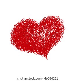 hand drawn vector heart