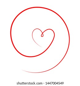 "Hand drawn vector heart on white background.Love emblem.Graphic design in the concept of love.Vector love symbol for Valentine's Day.Vector illustration."