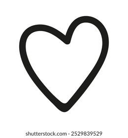 Hand drawn vector heart. Romantic doodle illustration