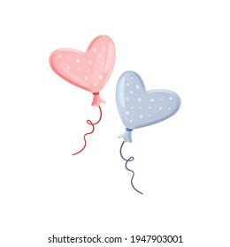 Globos con forma de corazón vectorial dibujados a mano