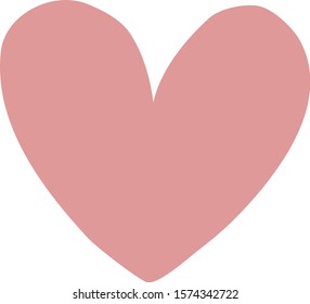 Hand drawn vector heart. Valentines day or wedding design element. Illustration
