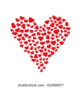 Hand drawn vector hearts.
