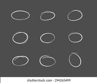 Hand drawn vector highlight marks