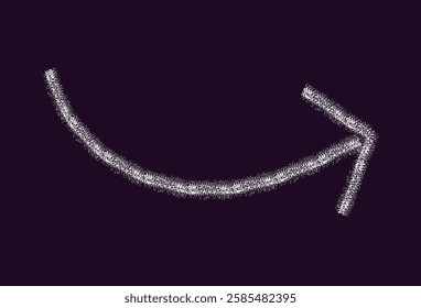 Hand drawn vector icons charcoal arrow line bold stroke; pencil, crayon textures; geometric shape with dry brush texture.