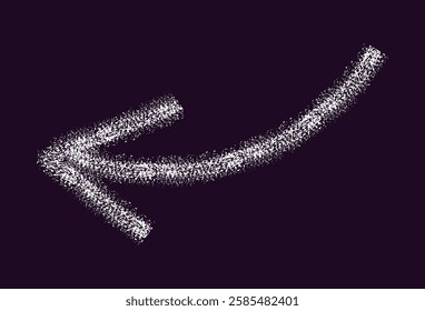 Hand drawn vector icons charcoal arrow line bold stroke; pencil, crayon textures; geometric shape with dry brush texture.