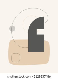 hand drawn vector illustration. Abstract design with doodles and different shapes. modern art isolated vector graphic. minimalistic hand painted geometric frames