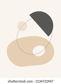 handgezeichnete Vektorgrafik. Abstraktes Design mit Doodles und verschiedenen Formen. moderne Kunst, einzelne Vektorgrafik. minimalistische handbemalte geometrische Rahmen