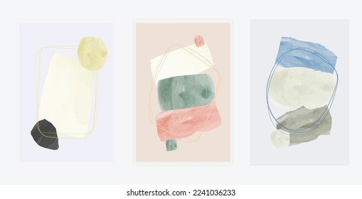 Hand drawn vector illustration. Abstract design with various doodles and shapes. Modern art isolated vector graphics. hand painted minimalistic geometric frame