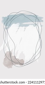 Hand drawn vector illustration. Abstract design with doodles and different shapes. modern art isolated vector graphic. Minimalistic hand painted geometric frames