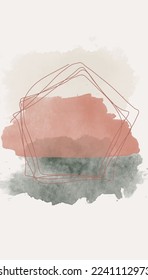 Hand drawn vector illustration. Abstract design with doodles and different shapes. modern art isolated vector graphic. Minimalistic hand painted geometric frames