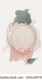 Ilustración vectorial dibujada a mano. Diseño abstracto con garabatos y formas diferentes. gráfico vectorial aislado de arte moderno. Marcos geométricos mínimos pintados a mano