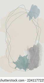 Ilustración vectorial dibujada a mano. Diseño abstracto con garabatos y formas diferentes. gráfico vectorial aislado de arte moderno. Marcos geométricos mínimos pintados a mano
