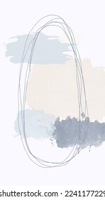 Handgezeichnete Vektorgrafik. Abstraktes Design mit Doodles und verschiedenen Formen. moderne Kunst, einzelne Vektorgrafik. Minimalistische, handgemalte geometrische Rahmen