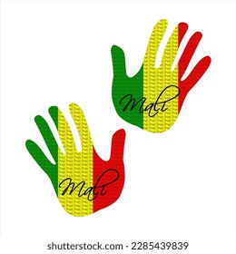 Handgezeichnete Vektorgrafik mit ,,ali-Fahne-Muster, ideal für Poster, Magazine und Kleidung