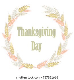 Hand drawn vector illustration. Autumn Wreath and frames.