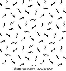 Hand drawn vector illustration of black lines pattern.