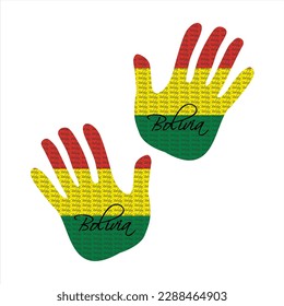 Hand drawn vector illustration with bolivia flag pattern great for poster, magazine and clothes design