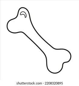 hand drawn vector illustration bone for dog. Isolated on white background