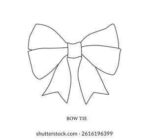 Hand drawn vector illustration of a bow tie