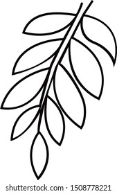 Hand drawn vector illustration of a branch of tree