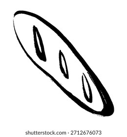 Ilustración vectorial dibujada a mano de un cubo de pan.