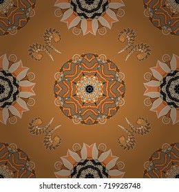 Hand drawn Vector illustration. Of bright elements. Seamless flower pattern can be used for wallpaper, website background, wrapping paper, invitation, flyer, banner or website.