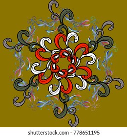 Hand drawn Vector illustration. Of bright elements. Seamless flower pattern can be used for wallpaper, website background, wrapping paper, invitation, flyer, banner or website.