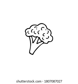 Ilustración vectorial dibujada a mano del brócoli. Elemento para sus tarjetas, carteles, pegatinas y diseño estacional.