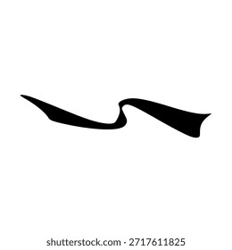 hand drawn vector illustration of a brush, calligraphy ornament, calligraphy shape