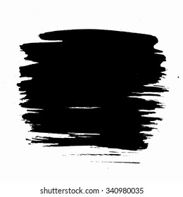 Hand drawn vector illustration with brush strokes with rough edges. Dry brush ink illustration.