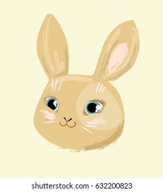 Hand Drawn Vector Illustration of Bunny