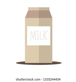 Hand drawn vector illustration with carton milk box packages. Used for poster, banner, web, t-shirt print, bag print, badges, flyer, logo design and more.