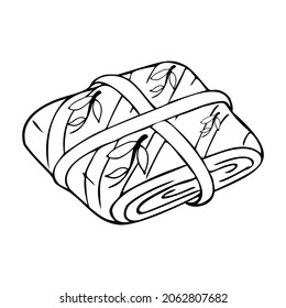 Hand drawn vector illustration of a checkered plaid in doodle style.