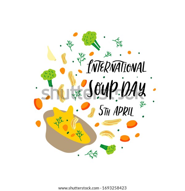 Hand Drawn Vector Illustration Chicken Soup Stock Vector (Royalty Free