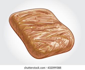 Hand drawn vector illustration of a Ciabatta.