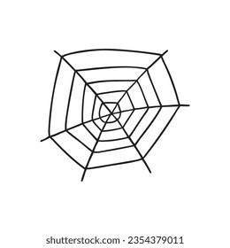 
Hand drawn vector illustration of cobweb. Isolated on white background