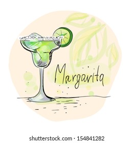 Hand drawn vector illustration of cocktail.eps 10